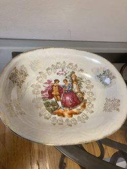 Vintage Romeo And Juliet Plate Gold Plated