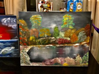 Dark Pond Oil painting