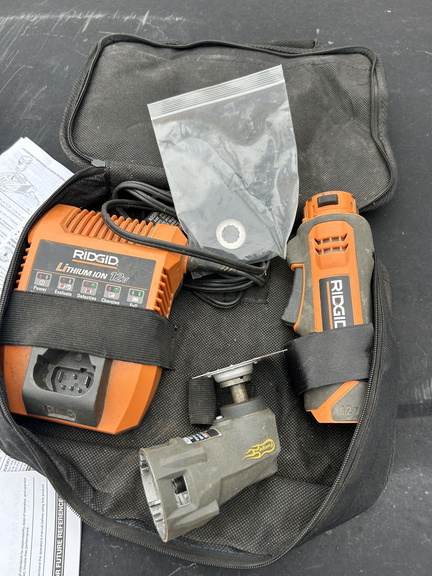 Rigid Multi Tool With 2 New Batteries And New Accessories