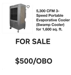 5,300 CFM 3-Speed Portable Evaporative Cooler