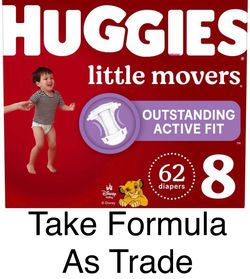 Huggies size 8 little movers diapers pañales