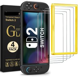 4-Pack Screen Protector Tempered Glass for Nintendo Switch 2 [7.9 inch] 