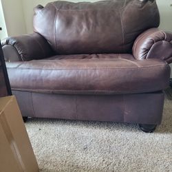 Brown Leather Armchair