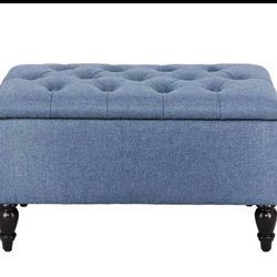 29 inch denim blue storage bench  New
