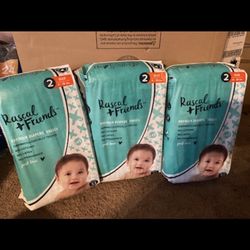 #3 Brand New Packs Of Baby Diapers Sz 2