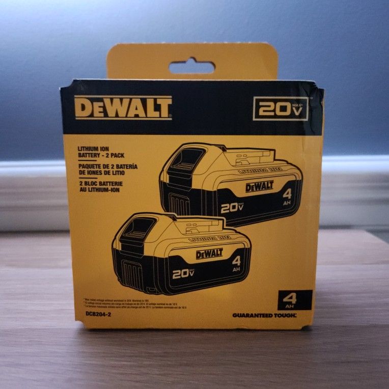 DeWalt 20V 4Ah Batteries 2 PACK