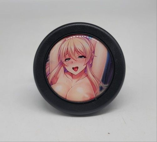 BRAND NEW UNIVERSAL ANIME HENTAI CAR STEERING WHEEL CENTER HORN BUTTON 