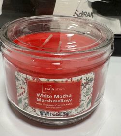 Mainstays White Mocha Marshmallow 3-Wick Scented Candle – 11.5 oz – New