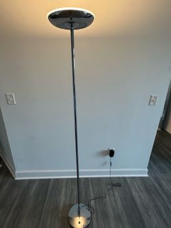 Modern chrome LED floor lamp