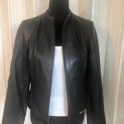SIENA STUDIO Black Leather Jacket Size S