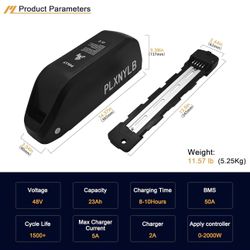48V 23Ah Electric Bike Battery For 250W-2000W