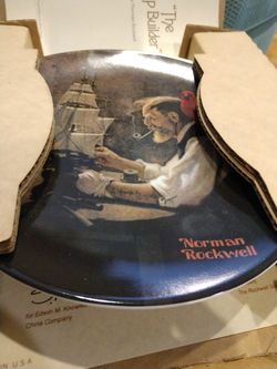 Vintage Norman Rockwell plate, nib