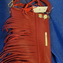 NWT Small Fringe Crossbody Bag With Wrist Strap