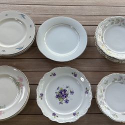 Vintage Lunch Plates – 20 pcs (7–8”)