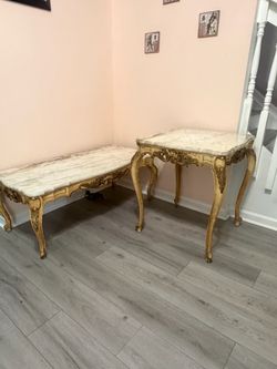 Marble-Top Tables – Set of 2