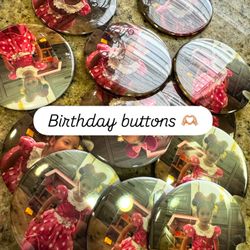 3” Custom Birthday Buttons - Button For Any Occasion 