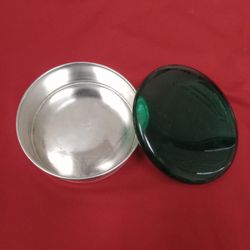 Beautifully Rare Old Silver Plated Round Jewlary Box