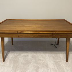 Crate & Barrel Wooden 60” Desk with Outlet - $400 OBO