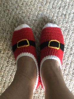Crochet 🧶 Santa shoes