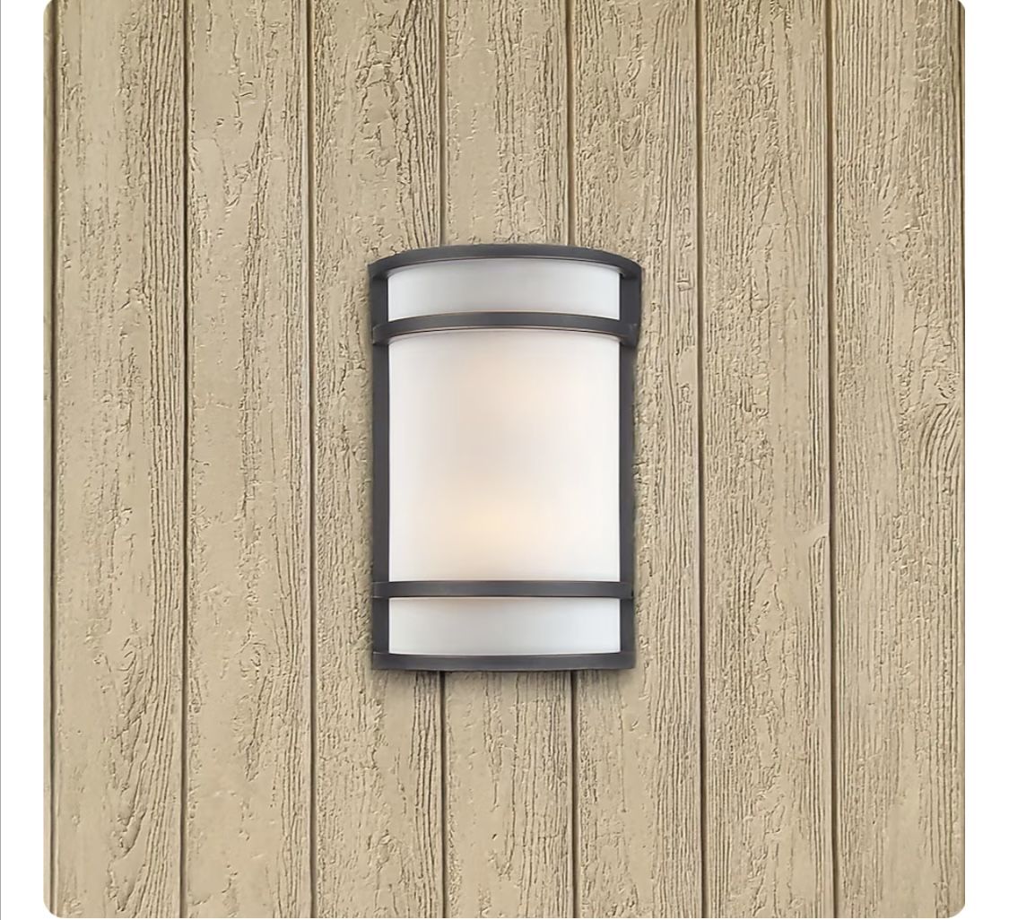 New 7.75-in W 2 -Light Bronze Wall Sconce Minka Lavery With Frosted Glass For Indoor& Outdoor