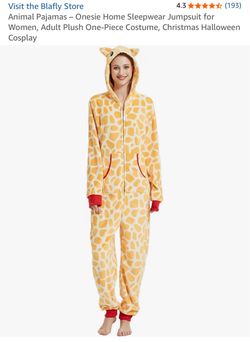 Giraffe onesie pajamas women size xl