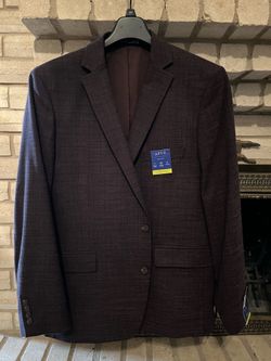 NEW Men's Apt. 9 Sports Coat 48 Regular Slim Fit (Burgundy)