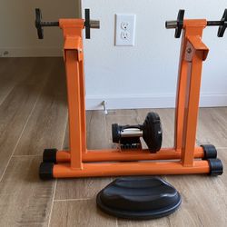 Indoor Bike Trainer Exercise Stand, Orange