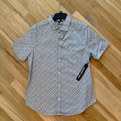 New Karl Lagerfeld Paris Medium Men’s Short Sleeve Button Down Shirt