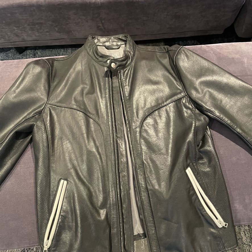 A/X Motorcycle Cut Genuine Leather Jacket 