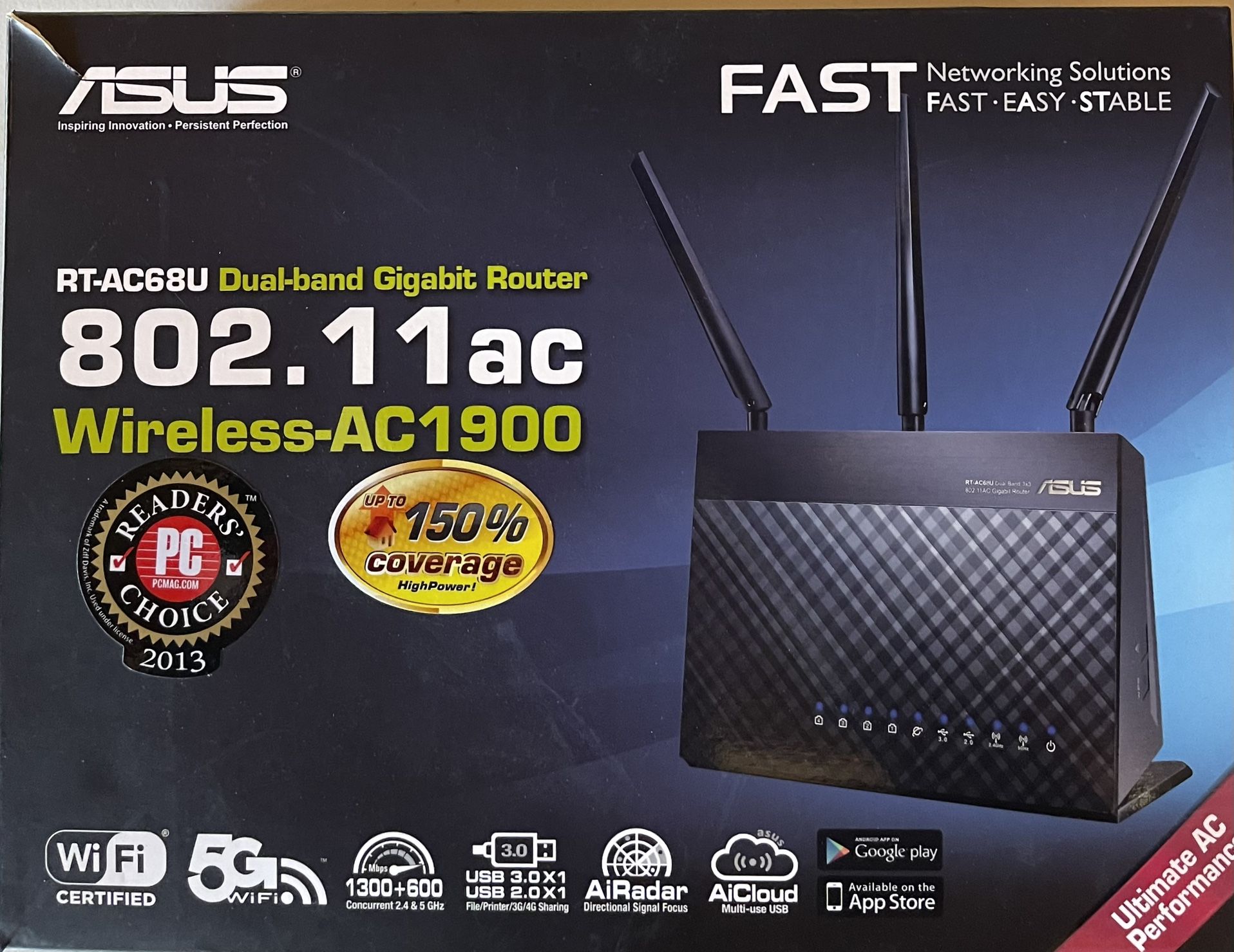 ASUS Dual Band Gigabit Router RT-AC68U