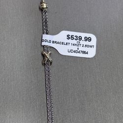 14k White And Yellow Gold Bracelet 