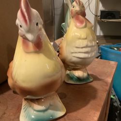 Vintage Ceramic Chicken Set