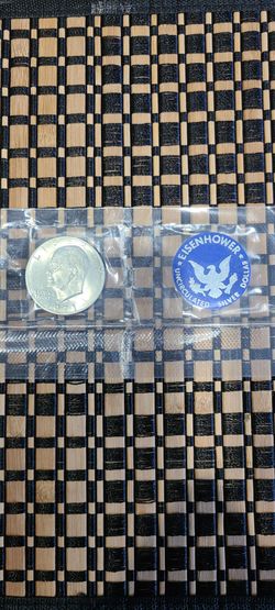 1971-S uncirculated 40% silver Eisenhower dollar, commonly known as a "Blue Ike"