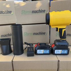 Leaf Blower With 2 Batteries And Nozzle Attachment 