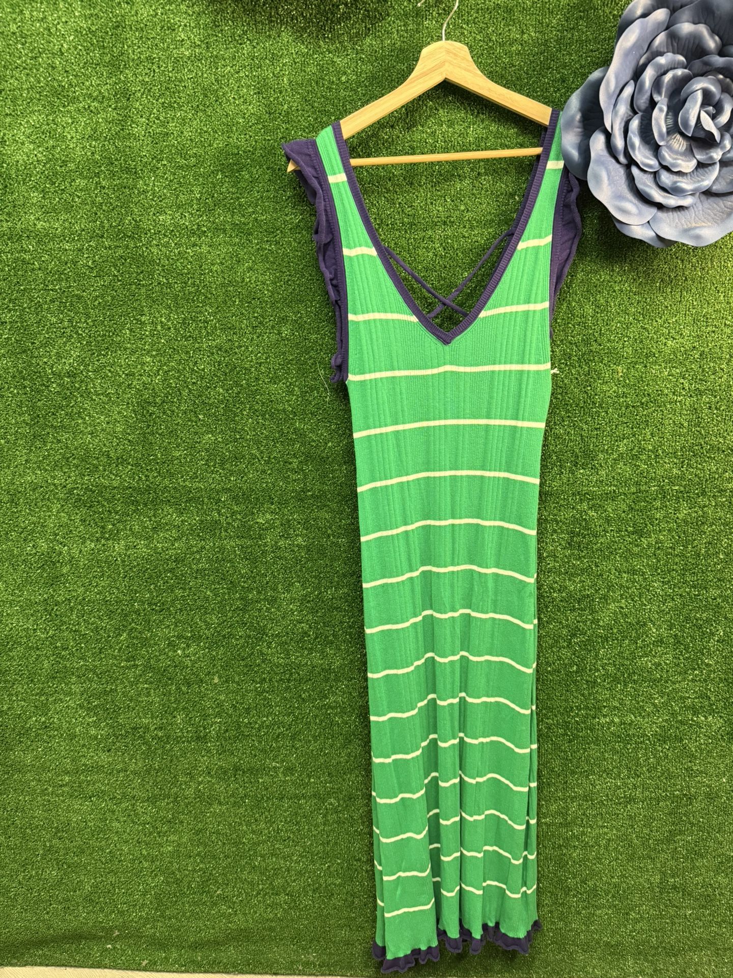 Anthropologie Daily Practice Womens M And Large Striped Knitted Maxi Dress NWT