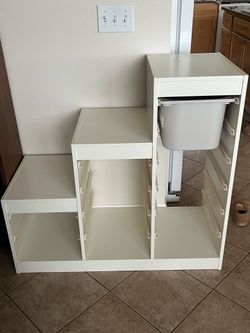 IKEA TROFAST Toy Storage Organizer w/ 4 Bins Included- White