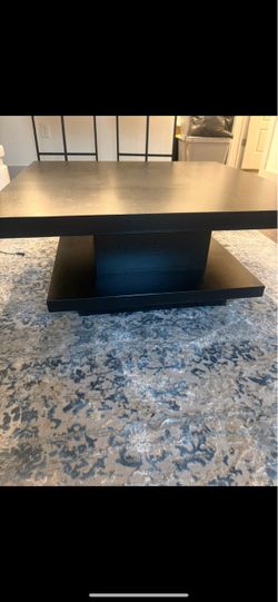 Black wood coffee table