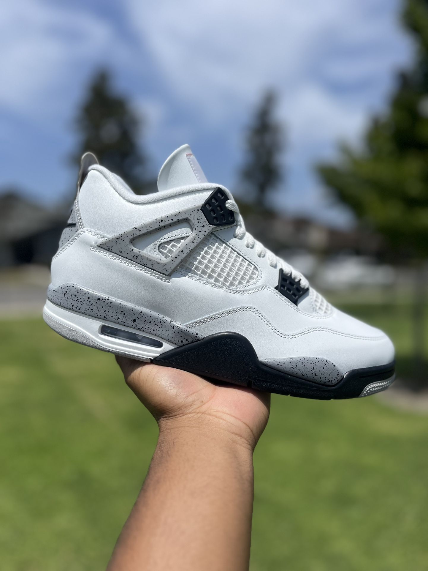 nike air jordan 4 white cement size 10.5/11.5/12/13 deadstock ds brand new og all included
