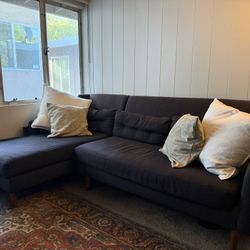 West Elm Mid Century Modern L Shaped Couch 