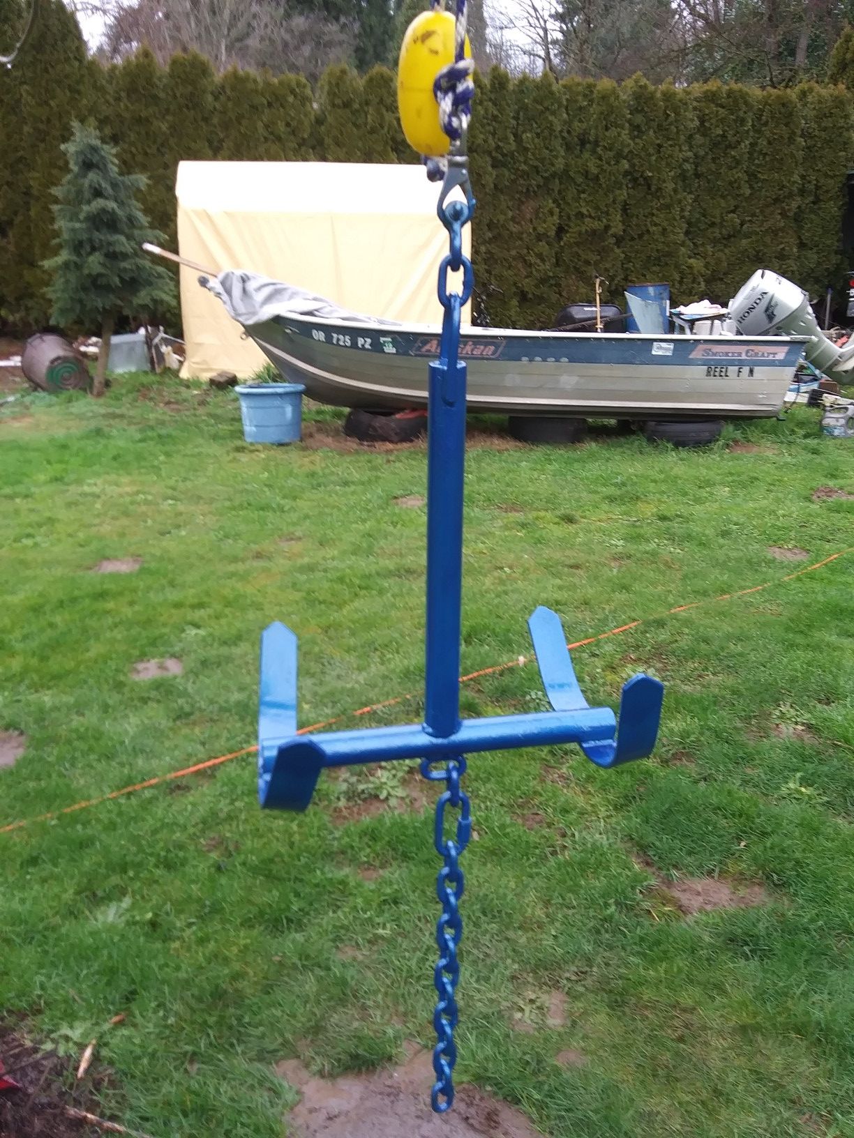 Columbia river anchor and pulling system