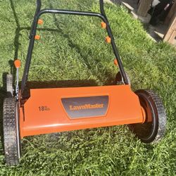 LawnMaster 18-inch push reel lawn mower