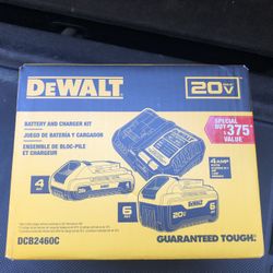 DEWALT 20V MAX Lithium-Ion 6.0Ah and 4.0Ah Battery and Charger Starter Kit