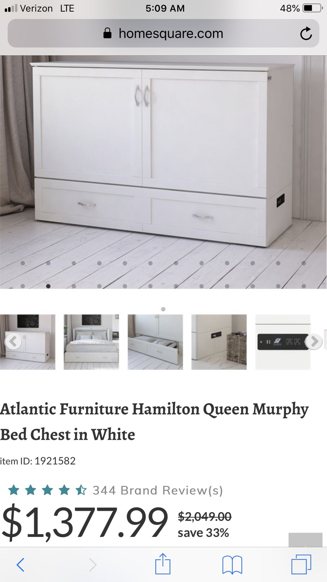 Queen size bed white