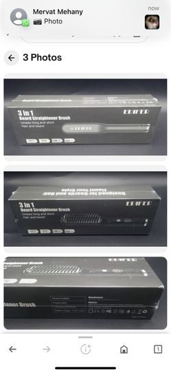 Edifer 3 in 1 Beard Straightener Brush Unisex long and short hair and beard