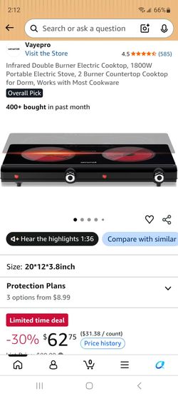 Vayepro double hot plate electric portable cooktop