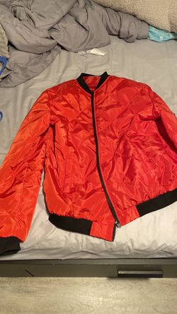 Red bubble puff coat