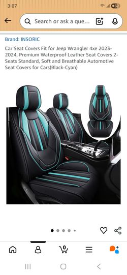 INSORIC

Car Seat Covers Fit for Jeep Wrangler 4xe 2023- 2024
