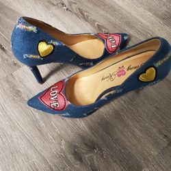Jean Patch Heel Shoes 