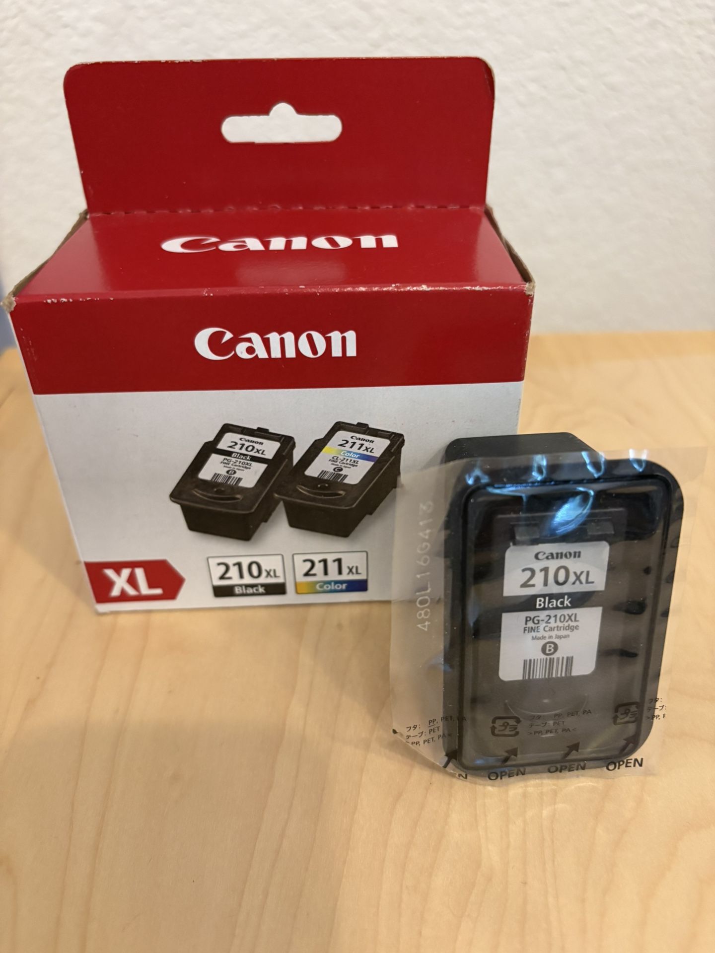 Printer Ink Canon 210xl Black (x2) and 211xl Color