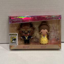 Disney Princess Belle And Beast Figure Magnet